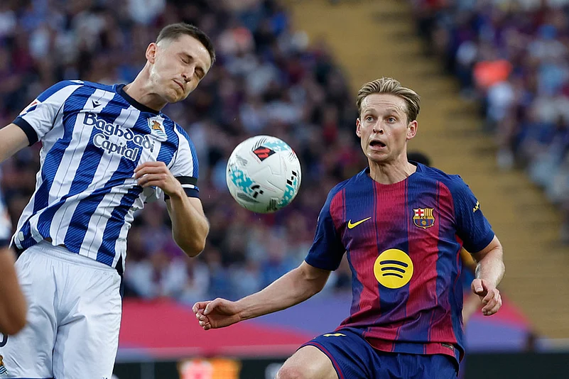 Spain soccer La Liga 2025-26 FC Barcelona vs Real Sociedad_ Benat Turrientes