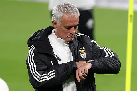 Benfica's head coach Jose Mourinho