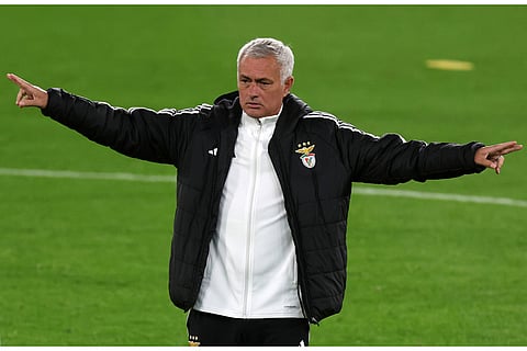 Benfica's head coach Jose Mourinho
