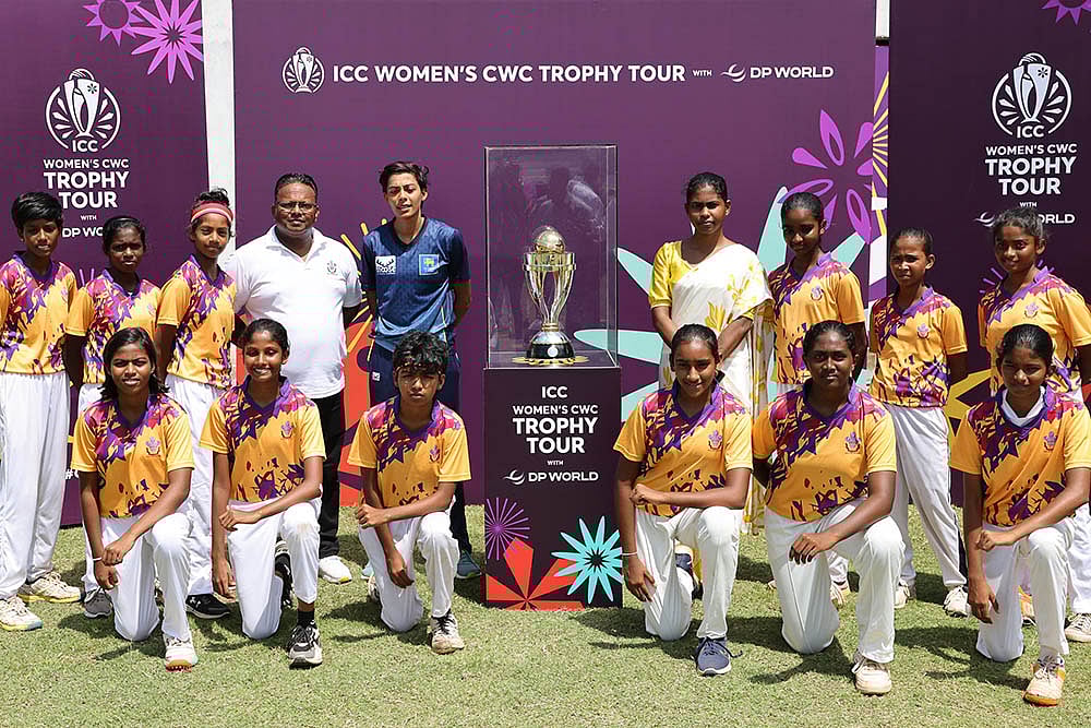 | Photo Courtesy: Special Arrangement : ICC Women's Cricket World Cup 2025 Trophy Tour