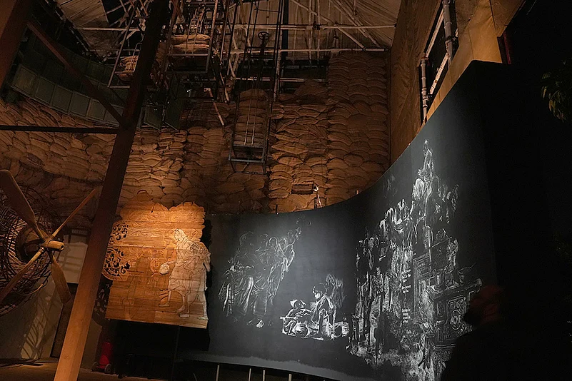 Kolkatas Nabanna Pandal by Behala Friends portrays war, famine, and survival