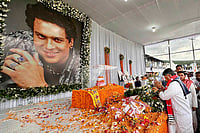 Assam Celebrates Zubeen Garg’s Birth Anniversary With Statewide Tributes After His Passing | Photo: @DKShivakumar/X via PTI : Zubeen Garg's tribute ceremony in Assam