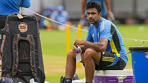Photo: PTI/Shailendra Bhojak : Indian spinning ace Ravichandran Ashwin