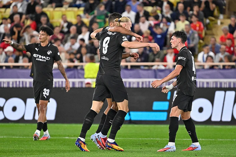 Champions League Soccer Match: Manchester City vs Monaco