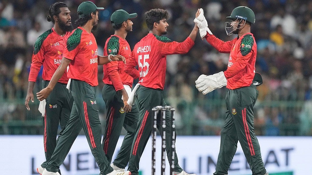 AP : Bangladesh survive a late Afghan spin onslaught to chase down 152, with Parvez Hossain Emon’s brilliant 54 and a clinical finish from Nurul Hasan sealing a thrilling 4-wicket victory in Sharjah.