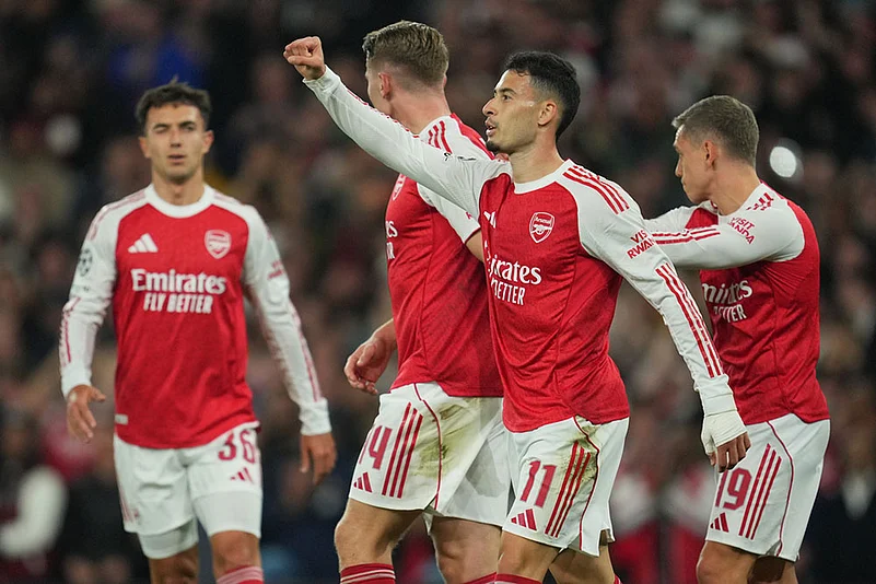 Britain Soccer Champions League: Arsenal vs Olympiakos