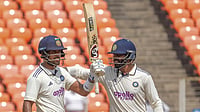 | Photo: PTI/Shashank Parade : India Vs West Indies, 1st Test Day 2: Dhruv Jurel and Ravindra Jadeja in action.