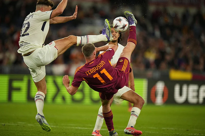 UEFA Europa League soccer match AS Roma vs Lille_Evan Ferguson