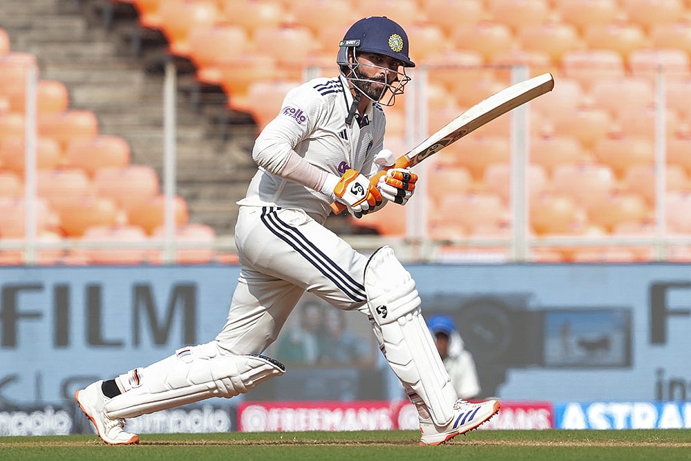 India vs West indies cricket series 1st test day 2 photos: Ravindra Jadeja