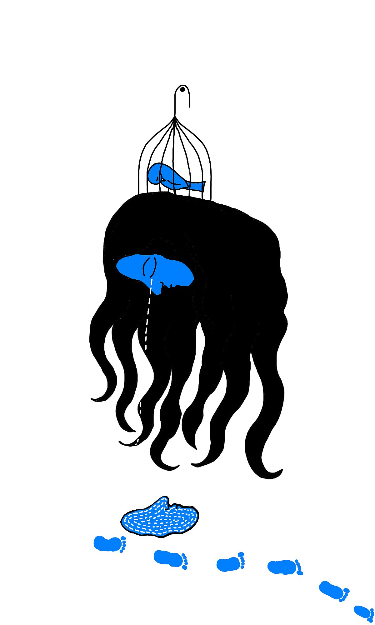 Artwork by Anupriya : The stories of people say the same thing: death is inevitable, but losing your other half turns your entire world upside down.