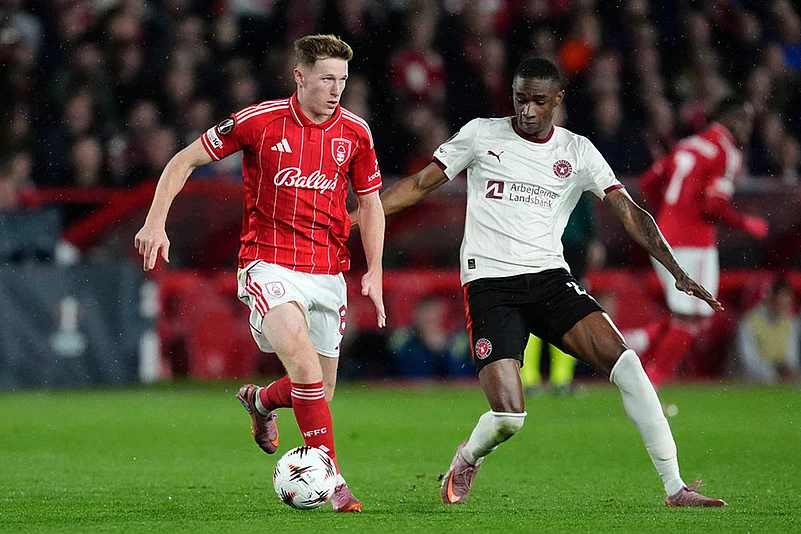 UEFA Europa League 2025-26 soccer match Nottingham Forest vs Midtjylland_Elliot Anderson