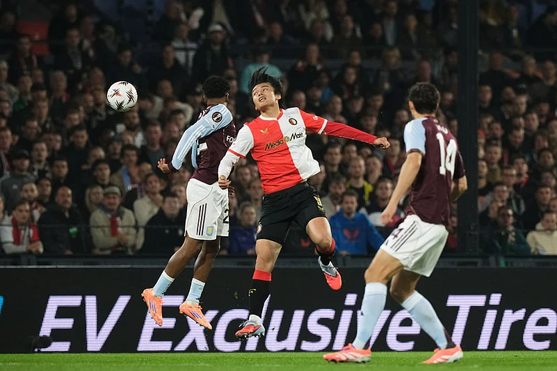 UEFA Europa League 2025-26 soccer match Feyenoord vs Aston Villa_ Ayase Ueda
