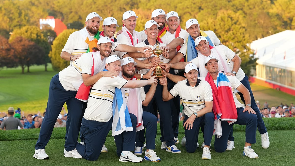 Europe celebrated their Ryder Cup success in New York
