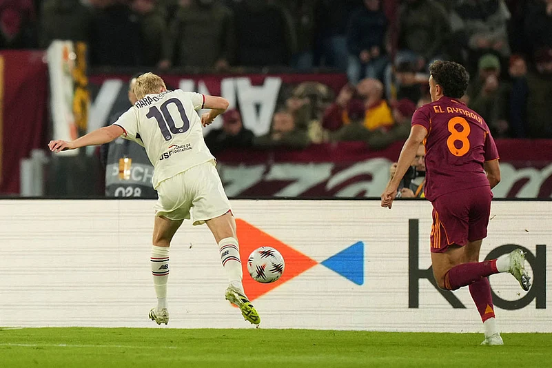 UEFA Europa League soccer match AS Roma vs Lille_Hakon Arnar Haraldsson