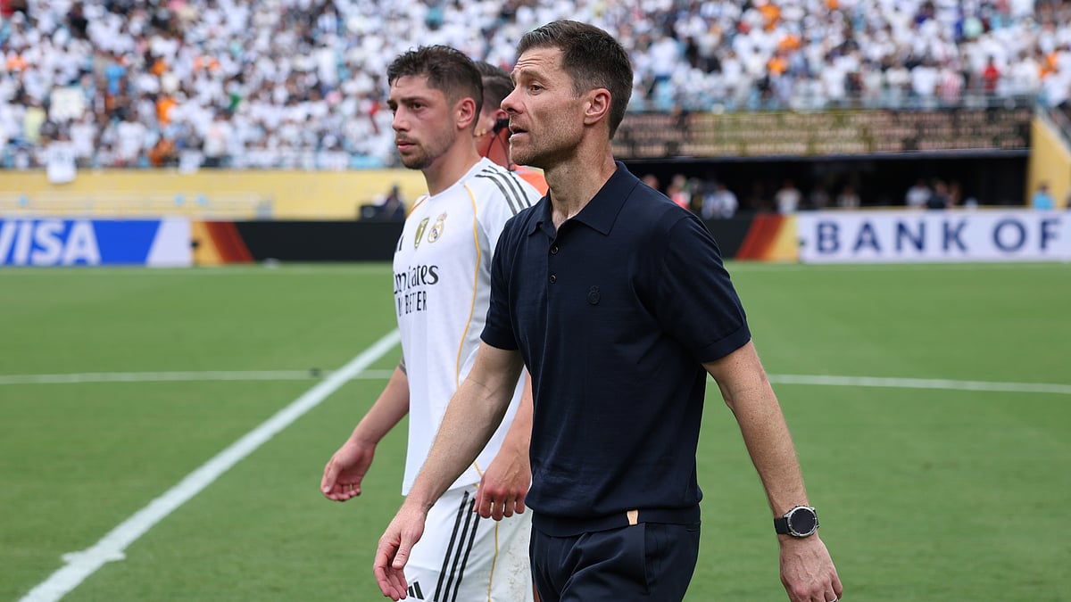 File : File photo of Federico Valverde and Xabi Alonso in action for Real Madrid.
