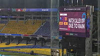 (AP Photo/ Eranga Jayawardena) : Torrential rain and gloomy skies at the R Premadasa Stadium washed out the Sri Lanka vs Australia Women’s ODI World Cup group-stage clash without a ball bowled, casting doubt over the fate of Sunday’s India vs Pakistan showdown scheduled at the same venue.