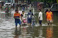| Photo: PTI : Weather: Rain in Varanasi