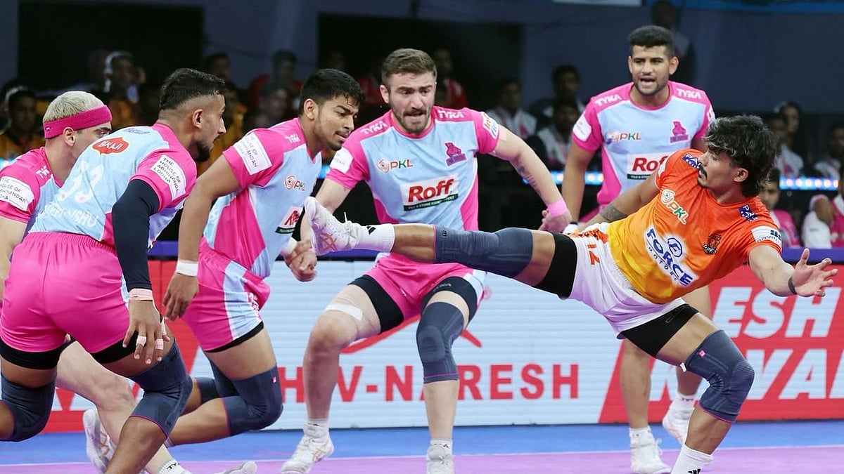 Pro Kabaddi League : PKL 12: Aditya's Super 10 Helps Puneri Paltan Clinch Thriller Against Jaipur Pink Panthers