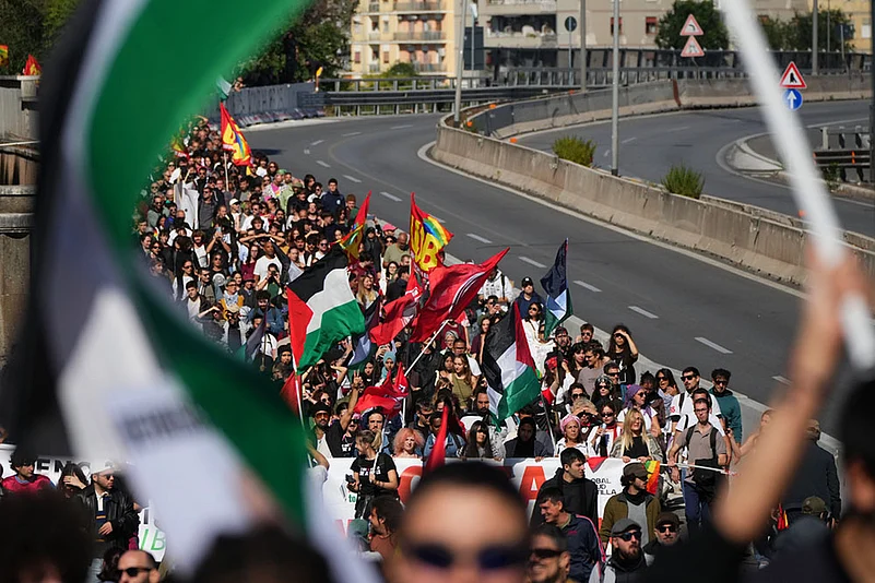 Italy Gaza Flotilla Protest
