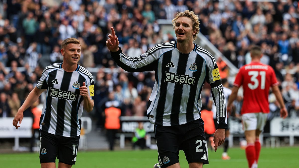 Nick Woltemade celebrates for Newcastle