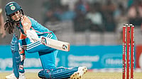 | Photo: PTI/Kunal Patil : IND-W Vs PAK-W Live Score, Women's ODI WC 2025: Jemimah Rodrigues Falls LBW To Sandhu | India 159-5 (35)