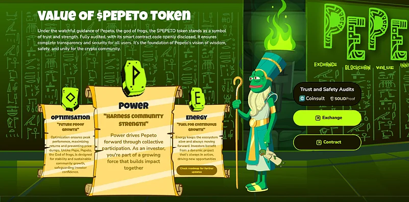 Promotional Image for Pepeto token highlighting its value props