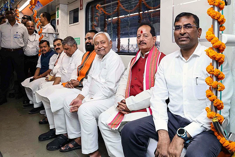Nitish Kumar, Dy CMs travel Patna Metro after inauguration of first phase