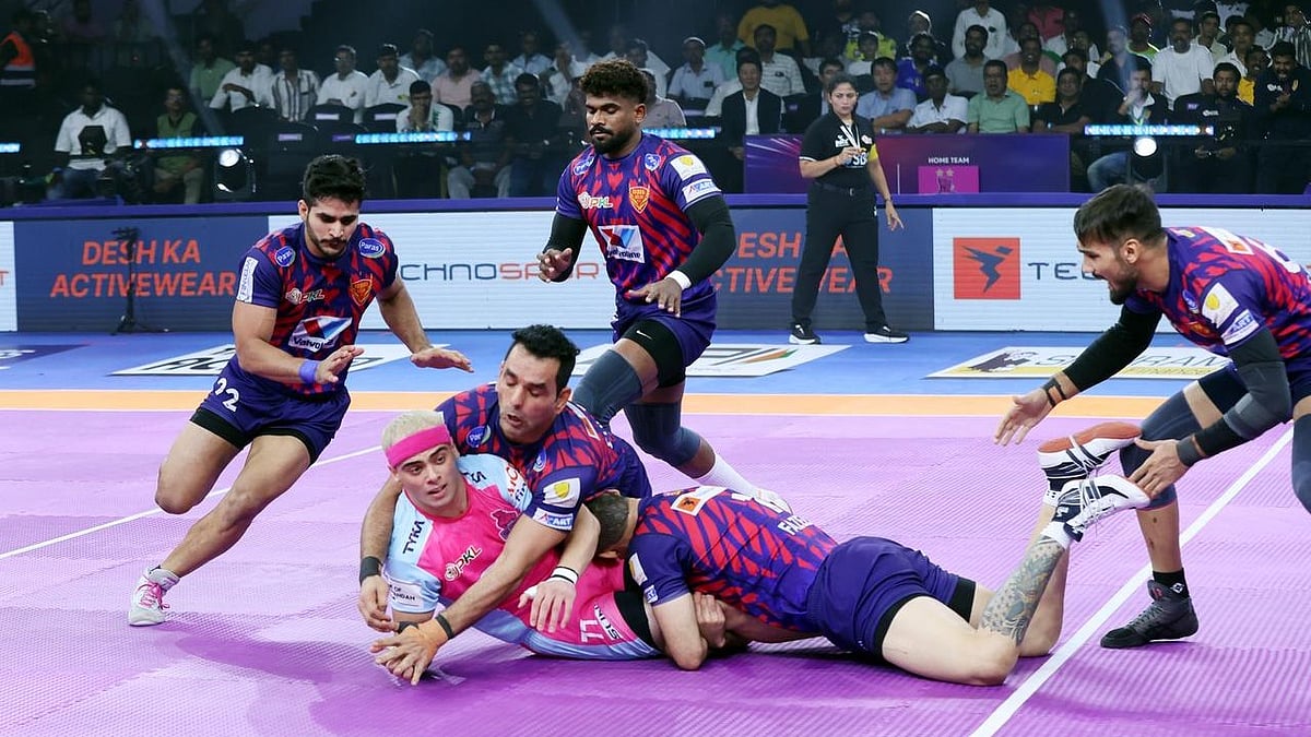 Pro Kabaddi League : PKL 12: Ashu, Sandeep Shine As Dabang Delhi Complete Double Over Jaipur Pink Panthers