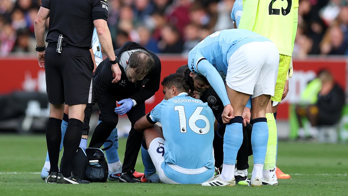 Rodri sustained a hamstring injury against Brentford