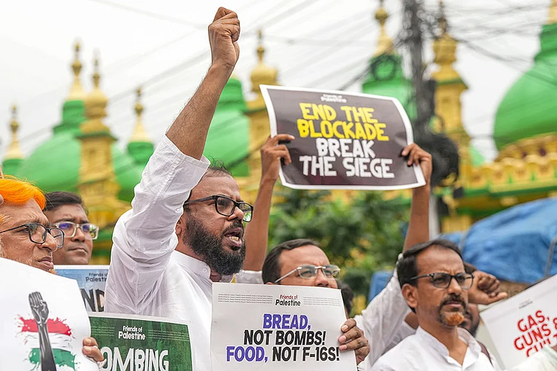 Pro-Palestinians demonstration in Kolkata