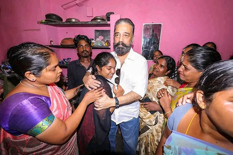 Kamal Haasan meets TVK rally stampede victims family