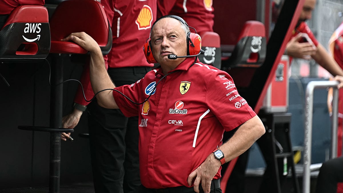 Ferrari team principal Fred Vasseur during Singapore GP.