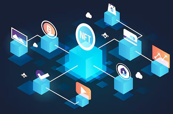 Appchain Ecosystems graphic with Nft and blockchain icons