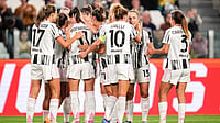 | Photo: Marco Alpozzi/LaPresse via AP : Juventus' Cecilia Salvai celebrates after scoring during the Women's Champions League soccer match between Juventus FC W and S.L. Benfica at the Allianz Stadium in Turin, Italy, Tuesday, Oct. 7, 2025. 