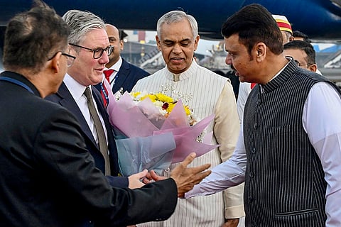 UK PM Keir Starmer arrives in Mumbai