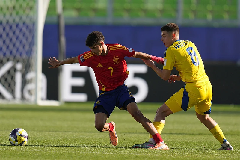 FIFA U-20 World Cup Chile 2025 Ukraine vs Spain match photos: Rayane Belaid