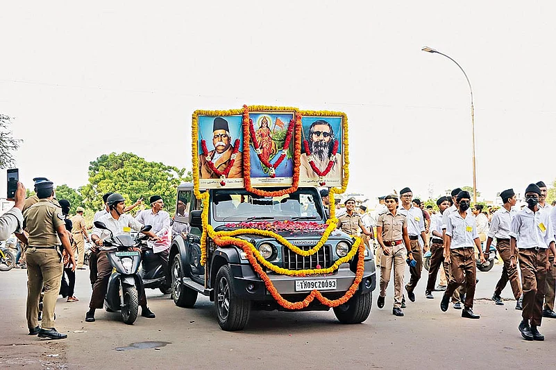 Marching On: RSS Path Sanchalan (route march) in Tamil Nadu
