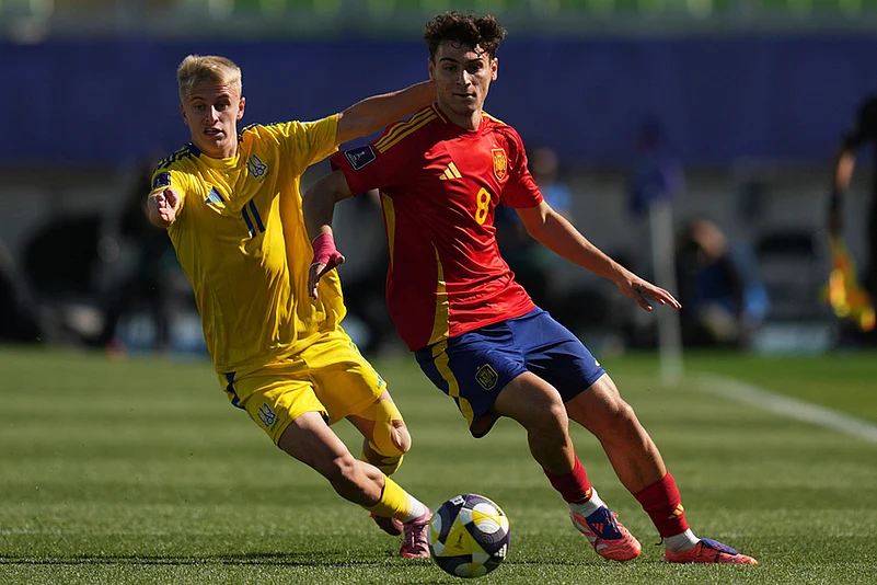 FIFA U-20 World Cup Chile 2025 Ukraine vs Spain match photos Danylo Krevsun