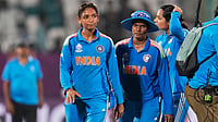 | Photo: AP/Aijaz Rahi : India's captain Harmanpreet Kaur, left, and teammates leave the field after their loss in the ICC Women's Cricket World Cup match against South Africa at ACA-VDCA Cricket Stadium in Visakhapatnam, India, Thursday, Oct. 9, 2025.