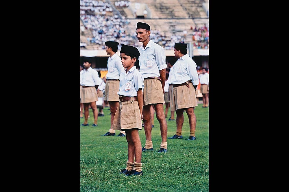 Committed Cadre: An RSS rally at the Jawaharlal Nehru Stadium in New Delhi - | Photo: Prashant Panjiar