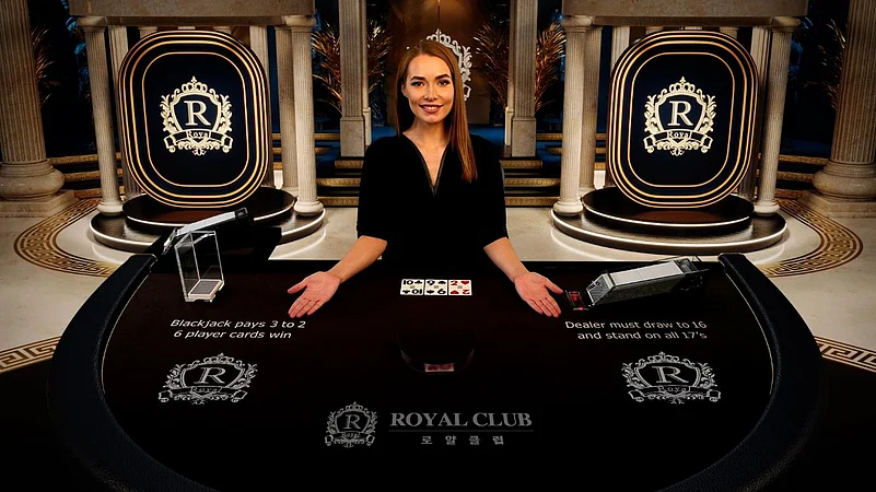 Woman at casino table in royal club