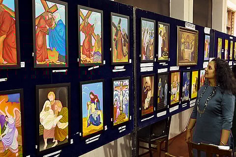 Painting exhibition in Thiruvananthapuram showcases story of Jesus