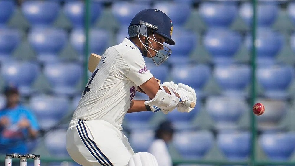 | Photo: AP/Manish Swarup : India Vs West Indies 2nd Test Day 1: Jaiswal bats on day one of the 2nd Test in Delhi