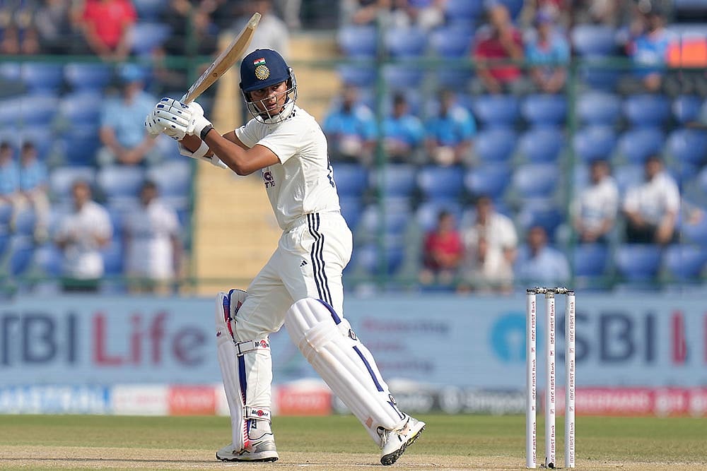 | Photo: PTI/Shahbaz Khan : IND vs WI: 2nd Test Match-Day 2
