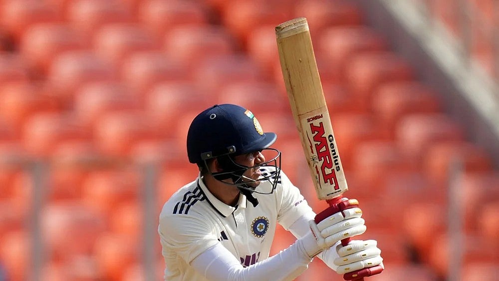 | Photo: AP/Ajit Solanki : India Vs West Indies: Shubman Gill in action on day 2 of second test.