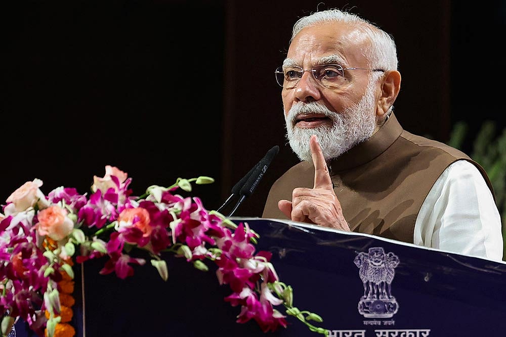 PM Modi at an event at Pusa in Delhi