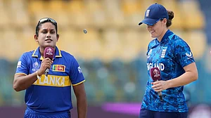 AP : England's captain Nat Sciver-Brunt and Sri Lanka's captain Chamari Athapaththu watch the coin toss before the ICC Women's Cricket World Cup match at Premadasa Stadium in Colombo.