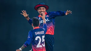 X/CricketNep : In a match that swung back and forth, Nepal defended a modest total of 140 against a strong UAE chase, with Dipendra Singh Airee’s late bowling heroics helping seal a historic one-run victory at Al Amerat Cricket Ground on Sunday, October 12.