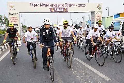Voter awareness bicycle rally in Patna