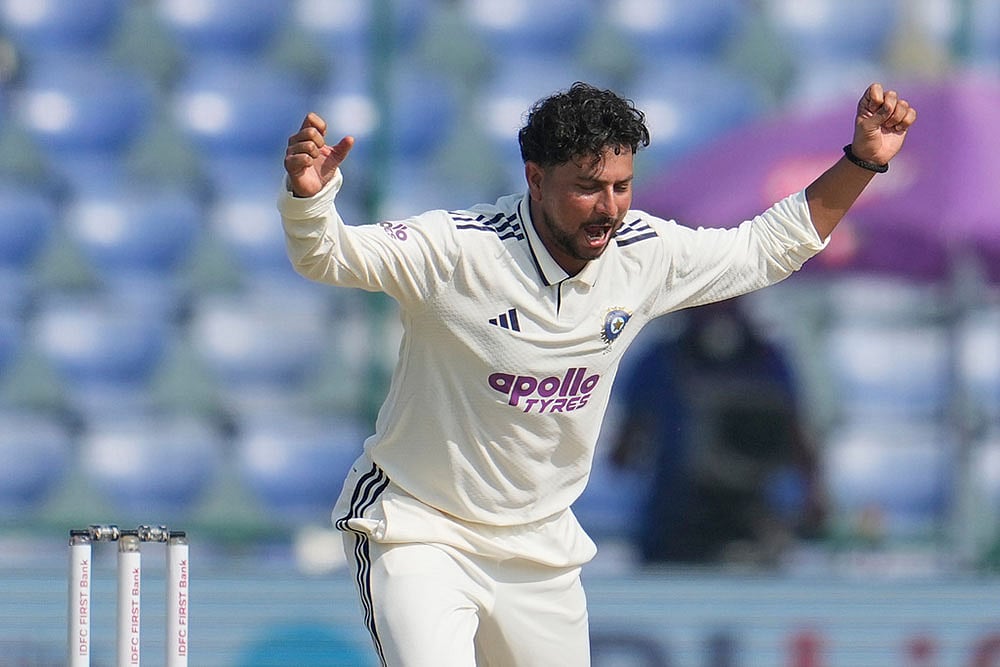 India Vs West Indies 2nd Test Cricket match Day 3 highlights_Kuldeep Yadav